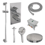 Brauer Stripe thermostatische inbouw regendouche 3-weg rechthoekig SET 24 met 25 cm douchekop en plafondarm en 3-standen handdouche en doucheslang en geïntegreerde glijstang chroom | Chroom | Ja | Plafondbuis | 3-standen handdouche Brauer Brauer Stripe thermostatische inbouw regendouche 3-weg rechthoekig SET 24 met 25 cm douchekop en plafondarm en 3-standen handdouche en doucheslang en geïntegreerde glijstang chroom | Chroom | Ja | Plafondbuis | 3-standen handdouche