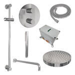 Brauer Stripe thermostatische inbouw regendouche 3-weg rond SET 44 met 25 cm douchekop en gebogen muurarm en staaf handdouche en doucheslang en geïntegreerde glijstang chroom | Chroom | Ja | Gebogen wandarm | Staafhanddouche Brauer Brauer Stripe thermostatische inbouw regendouche 3-weg rond SET 44 met 25 cm douchekop en gebogen muurarm en staaf handdouche en doucheslang en geïntegreerde glijstang chroom | Chroom | Ja | Gebogen wandarm | Staafhanddouche