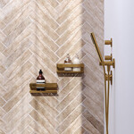 Brauer Brauer Doucherek 23 goud geborsteld PVD | 23cm | Geborsteld goud PVD