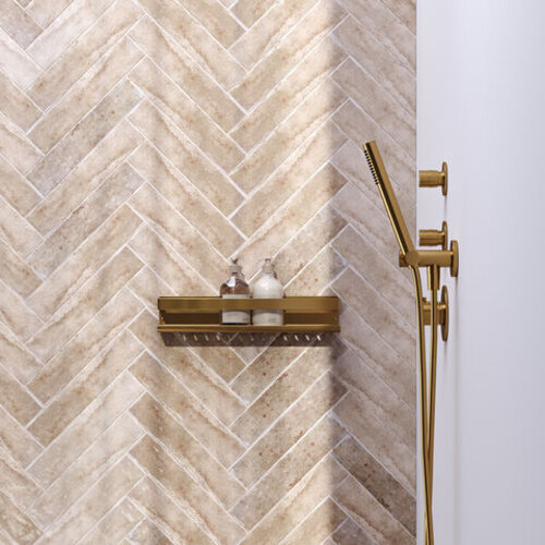 Brauer Doucherek 40 goud geborsteld PVD | Geborsteld goud PVD | 40 cm Brauer Brauer Doucherek 40 goud geborsteld PVD | Geborsteld goud PVD | 40 cm