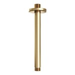 Brauer Brauer Gold Carving thermostatische inbouw regendouche 3-weg rond SET 89 met 20 cm douchekop en plafondarm en staaf handdouche en doucheslang en geïntegreerde glijstang goud geborsteld PVD | Geborsteld goud PVD | 20cm | Ja | Plafondbuis | Staafmodel