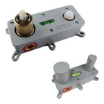 Brauer Stripe inbouw wastafelmengkraan met gebogen uitloop en rozetten model A2 goud geborsteld PVD | Geborsteld goud PVD | J-uitloop | Met rozetten | Links Brauer Brauer Stripe inbouw wastafelmengkraan met gebogen uitloop en rozetten model A2 goud geborsteld PVD | Geborsteld goud PVD | J-uitloop | Met rozetten | Links