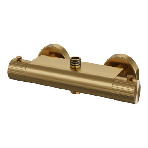 Brauer Stripe opbouw thermostatische regendouche SET 02 met 25 cm hoofddouche en 3-standen handdouche en doucheslang goud geborsteld PVD | Geborsteld goud PVD | 3-standen handdouche Brauer Brauer Stripe opbouw thermostatische regendouche SET 02 met 25 cm hoofddouche en 3-standen handdouche en doucheslang goud geborsteld PVD | Geborsteld goud PVD | 3-standen handdouche