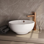 Brauer Stripe verhoogde opbouw wastafelmengkraan model A koper geborsteld PVD | Geborsteld koper PVD Brauer Brauer Stripe verhoogde opbouw wastafelmengkraan model A koper geborsteld PVD | Geborsteld koper PVD