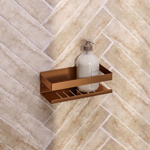 Brauer Doucherek 23 koper geborsteld PVD | Geborsteld koper PVD | 23 cm Brauer Brauer Doucherek 23 koper geborsteld PVD | Geborsteld koper PVD | 23 cm