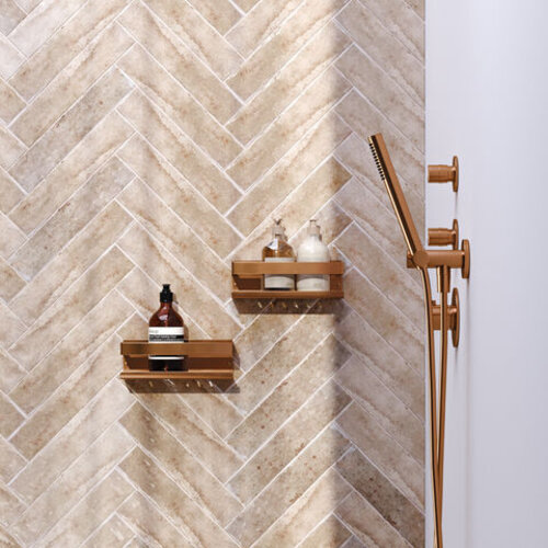 Brauer Doucherek 23 koper geborsteld PVD | Geborsteld koper PVD | 23 cm Brauer Brauer Doucherek 23 koper geborsteld PVD | Geborsteld koper PVD | 23 cm