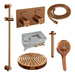 Brauer Stripe thermostatische inbouw regendouche met drukknoppen SET 36 met 25 cm douchekop en plafondarm en 3-standen handdouche en doucheslang en geïntegreerde glijstang koper geborsteld PVD | Geborsteld koper PVD | Ja | Plafondbuis | 3-standen handdouc Brauer Brauer Stripe thermostatische inbouw regendouche met drukknoppen SET 36 met 25 cm douchekop en plafondarm en 3-standen handdouche en doucheslang en geïntegreerde glijstang koper geborsteld PVD | Geborsteld koper PVD | Ja | Plafondbuis | 3-standen handdouc