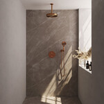 Brauer Stripe thermostatische inbouw regendouche 3-weg rond SET 42 met 25 cm douchekop en plafondarm en 3-standen handdouche en doucheslang en wandaansluitbocht koper geborsteld PVD | Geborsteld koper PVD | Nee | Plafondbuis | 3-standen handdouche Brauer Brauer Stripe thermostatische inbouw regendouche 3-weg rond SET 42 met 25 cm douchekop en plafondarm en 3-standen handdouche en doucheslang en wandaansluitbocht koper geborsteld PVD | Geborsteld koper PVD | Nee | Plafondbuis | 3-standen handdouche