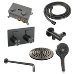 Brauer Gunmetal Edition thermostatische inbouw regendouche met drukknoppen SET 57 | Geborsteld gunmetal PVD | 20 cm | Nee | Gebogen wandarm | Ronde Handdouche Brauer Brauer Gunmetal Edition thermostatische inbouw regendouche met drukknoppen SET 57 | Geborsteld gunmetal PVD | 20 cm | Nee | Gebogen wandarm | Ronde Handdouche