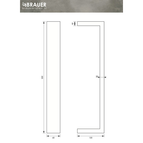 Brauer Handdoekbeugel Gunmetal geborsteld | Geborsteld gunmetal PVD Brauer Brauer Handdoekbeugel Gunmetal geborsteld | Geborsteld gunmetal PVD