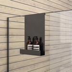 Brauer Doucherek hangend met glasklem gunmetal geborsteld PVD | Geborsteld gunmetal PVD Brauer Brauer Doucherek hangend met glasklem gunmetal geborsteld PVD | Geborsteld gunmetal PVD