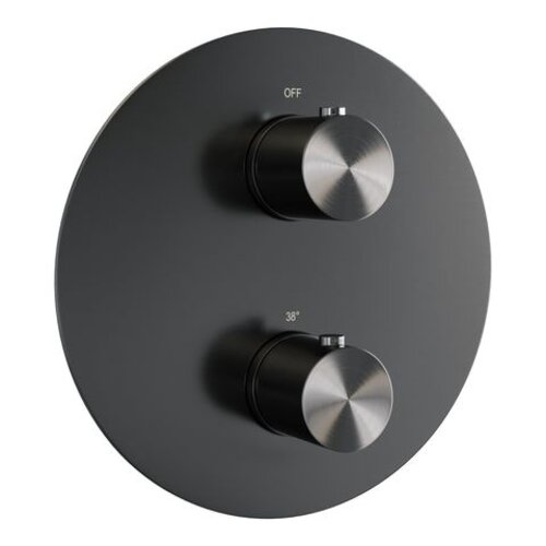 Brauer Gunmetal Edition thermostatische inbouw regendouche 3-weg rond SET 89 | Geborsteld gunmetal PVD | 20 cm | Ja | Plafondbuis | Staafhanddouche Brauer Brauer Gunmetal Edition thermostatische inbouw regendouche 3-weg rond SET 89 | Geborsteld gunmetal PVD | 20 cm | Ja | Plafondbuis | Staafhanddouche