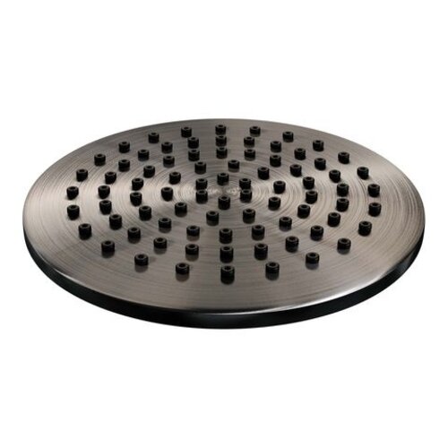 Brauer Brauer Gunmetal Carving thermostatische inbouw regendouche 3-weg rond SET 79 met 20 cm douchekop en rechte muurarm en 3-standen handdouche en doucheslang en wandaansluitbocht gunmetal geborsteld PVD | Geborsteld gunmetal PVD | 20cm | Nee | Rechte wandarm