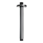 Brauer Brauer Gunmetal Carving thermostatische inbouw regendouche 3-weg rond SET 90 met 30 cm douchekop en plafondarm en staaf handdouche en doucheslang en geïntegreerde glijstang gunmetal geborsteld PVD | Geborsteld gunmetal PVD | 30cm | Ja | Plafondbuis | Staa