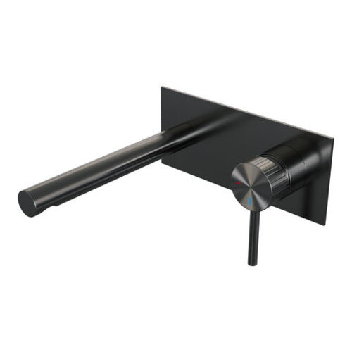 Brauer Stripe inbouw wastafelmengkraan met rechte uitloop en afdekplaat model A1 gunmetal geborsteld PVD | Geborsteld gunmetal PVD | I-uitloop | Met achterplaat | Rechts Brauer Brauer Stripe inbouw wastafelmengkraan met rechte uitloop en afdekplaat model A1 gunmetal geborsteld PVD | Geborsteld gunmetal PVD | I-uitloop | Met achterplaat | Rechts