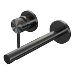 Brauer Stripe inbouw wastafelmengkraan met rechte uitloop en rozetten model A2 gunmetal geborsteld PVD | Geborsteld gunmetal PVD | I-uitloop | Met rozetten | Links Brauer Brauer Stripe inbouw wastafelmengkraan met rechte uitloop en rozetten model A2 gunmetal geborsteld PVD | Geborsteld gunmetal PVD | I-uitloop | Met rozetten | Links