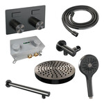 Brauer Stripe thermostatische inbouw regendouche met drukknoppen SET 28 met 25 cm douchekop en rechte muurarm en 3-standen handdouche en doucheslang en wandaansluitbocht gunmetal geborsteld PVD | Geborsteld gunmetal PVD | Nee | Rechte wandarm | 3-standen Brauer Brauer Stripe thermostatische inbouw regendouche met drukknoppen SET 28 met 25 cm douchekop en rechte muurarm en 3-standen handdouche en doucheslang en wandaansluitbocht gunmetal geborsteld PVD | Geborsteld gunmetal PVD | Nee | Rechte wandarm | 3-standen