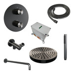 Brauer Stripe thermostatische inbouw regendouche 3-weg rond SET 38 met 25 cm douchekop en gebogen muurarm en staaf handdouche en doucheslang en wandaansluitbocht gunmetal geborsteld PVD | Geborsteld gunmetal PVD | Nee | Gebogen wandarm | Staafhanddouche Brauer Brauer Stripe thermostatische inbouw regendouche 3-weg rond SET 38 met 25 cm douchekop en gebogen muurarm en staaf handdouche en doucheslang en wandaansluitbocht gunmetal geborsteld PVD | Geborsteld gunmetal PVD | Nee | Gebogen wandarm | Staafhanddouche