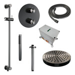 Brauer Stripe thermostatische inbouw regendouche 3-weg rond SET 45 met 25 cm douchekop en plafondarm en staaf handdouche en doucheslang en geïntegreerde glijstang gunmetal geborsteld PVD | Geborsteld gunmetal PVD | Ja | Plafondbuis | Staafhanddouche Brauer Brauer Stripe thermostatische inbouw regendouche 3-weg rond SET 45 met 25 cm douchekop en plafondarm en staaf handdouche en doucheslang en geïntegreerde glijstang gunmetal geborsteld PVD | Geborsteld gunmetal PVD | Ja | Plafondbuis | Staafhanddouche