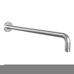 Brauer Brauer Brushed Carving thermostatische inbouw regendouche met drukknoppen SET 64 met 30 cm douchekop en gebogen muurarm en staaf handdouche en doucheslang en geïntegreerde glijstang RVS geborsteld PVD | Geborsteld RVS PVD | 30cm | Ja | Gebogen wandarm | S