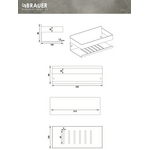 Brauer Brauer Doucherek 23 RVS geborsteld PVD | 23cm | Geborsteld RVS PVD