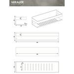 Brauer Doucherek 40 RVS geborsteld PVD | Geborsteld RVS | 40 cm Brauer Brauer Doucherek 40 RVS geborsteld PVD | Geborsteld RVS | 40 cm