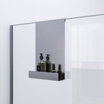 Brauer Doucherek hangend met glasklem RVS geborsteld PVD | Geborsteld RVS Brauer Brauer Doucherek hangend met glasklem RVS geborsteld PVD | Geborsteld RVS