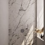 Brauer Brauer Brushed Carving thermostatische inbouw regendouche 3-weg rond SET 76 met 30 cm douchekop en gebogen muurarm en staaf handdouche en doucheslang en wandaansluitbocht RVS geborsteld PVD | Geborsteld RVS PVD | 30cm | Nee | Gebogen wandarm | Staafmodel