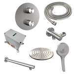 Brauer Brushed Carving SET 79 | Geborsteld RVS | 20 cm | Nee | Rechte wandarm | 3-standen handdouche Brauer Brauer Brushed Carving SET 79 | Geborsteld RVS | 20 cm | Nee | Rechte wandarm | 3-standen handdouche