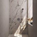 Brauer Brauer Brushed Carving thermostatische inbouw regendouche 3-weg rond SET 91 met 20 cm douchekop en rechte muurarm en 3-standen handdouche en doucheslang en geïntegreerde glijstang RVS geborsteld PVD | Geborsteld RVS PVD | 20cm | Ja | Rechte wandarm | 3-st