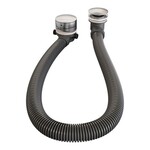 Brauer Brauer Stripe thermostatische inbouw badkraan SET 02 met badvulcombinatie en 3-standen handdouche en doucheslang en wandaansluitbocht RVS-kleurig geborsteld PVD | Geborsteld RVS PVD | 3-standen handdouche