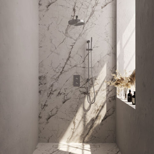 Brauer Stripe thermostatische inbouw regendouche 3-weg rechthoekig SET 19 met 25 cm douchekop en rechte muurarm en staaf handdouche en doucheslang en geïntegreerde glijstang RVS-kleurig geborsteld PVD | Geborsteld RVS | Ja | Rechte wandarm | Staafhanddouc Brauer Brauer Stripe thermostatische inbouw regendouche 3-weg rechthoekig SET 19 met 25 cm douchekop en rechte muurarm en staaf handdouche en doucheslang en geïntegreerde glijstang RVS-kleurig geborsteld PVD | Geborsteld RVS | Ja | Rechte wandarm | Staafhanddouc