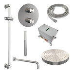 Brauer Stripe thermostatische inbouw regendouche 3-weg rond SET 44 met 25 cm douchekop en gebogen muurarm en staaf handdouche en doucheslang en geïntegreerde glijstang RVS-kleurig geborsteld PVD | Geborsteld RVS | Ja | Gebogen wandarm | Staafhanddouche Brauer Brauer Stripe thermostatische inbouw regendouche 3-weg rond SET 44 met 25 cm douchekop en gebogen muurarm en staaf handdouche en doucheslang en geïntegreerde glijstang RVS-kleurig geborsteld PVD | Geborsteld RVS | Ja | Gebogen wandarm | Staafhanddouche