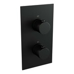 Brauer Black Edition thermostatisch douchepaneel 2-weg omstelling calacatta gold SET 01 met 20 cm douchekop en gebogen muurarm en staaf handdouche en wandaansluitbocht en doucheslang mat zwart | Mat zwart Brauer Brauer Black Edition thermostatisch douchepaneel 2-weg omstelling calacatta gold SET 01 met 20 cm douchekop en gebogen muurarm en staaf handdouche en wandaansluitbocht en doucheslang mat zwart | Mat zwart