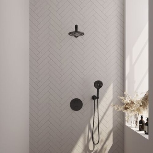 Brauer Black Edition thermostatische inbouw regendouche 3-weg rond SET 79 | Mat zwart | 20 cm | Nee | Rechte wandarm | Ronde handdouche Brauer Brauer Black Edition thermostatische inbouw regendouche 3-weg rond SET 79 | Mat zwart | 20 cm | Nee | Rechte wandarm | Ronde handdouche