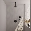 Brauer Black Edition thermostatische inbouw regendouche 3-weg rond SET 83 | Mat zwart | 20 cm | Nee | Plafondbuis | Ronde handdouche