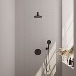 Brauer Black Carving SET 81 | Mat zwart | 20 cm | Nee | Gebogen wandarm | 3-standen handdouche Brauer Brauer Black Carving SET 81 | Mat zwart | 20 cm | Nee | Gebogen wandarm | 3-standen handdouche