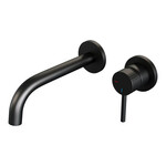 Brauer Stripe inbouw wastafelmengkraan met gebogen uitloop en rozetten model A1 mat zwart | Mat zwart | J-uitloop | Met rozetten | Rechts Brauer Brauer Stripe inbouw wastafelmengkraan met gebogen uitloop en rozetten model A1 mat zwart | Mat zwart | J-uitloop | Met rozetten | Rechts