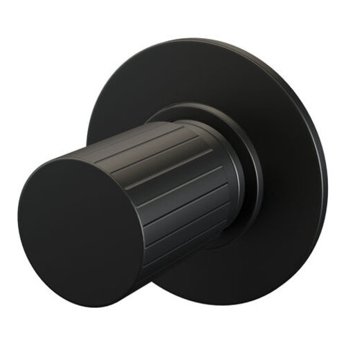 Brauer Brauer Stripe losse inbouw stopkraan met in- en afbouwdelen mat zwart | Mat zwart