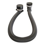 Brauer Brauer Stripe thermostatische inbouw badkraan met drukknoppen SET 04 met badvulcombinatie en 3-standen handdouche en doucheslang en wandaansluitbocht mat zwart | Mat zwart | 3-standen handdouche