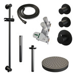 Brauer Stripe thermostatische inbouw regendouche SET 09 met 25 cm douchekop en plafondarm en staaf handdouche en doucheslang en geïntegreerde glijstang mat zwart | Mat zwart | Ja | Plafondbuis | Staafhanddouche Brauer Brauer Stripe thermostatische inbouw regendouche SET 09 met 25 cm douchekop en plafondarm en staaf handdouche en doucheslang en geïntegreerde glijstang mat zwart | Mat zwart | Ja | Plafondbuis | Staafhanddouche