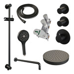 Brauer Stripe thermostatische inbouw regendouche SET 11 met 25 cm douchekop en gebogen muurarm en 3-standen handdouche en doucheslang en geïntegreerde glijstang mat zwart | Mat zwart | Ja | Gebogen wandarm | 3-standen handdouche Brauer Brauer Stripe thermostatische inbouw regendouche SET 11 met 25 cm douchekop en gebogen muurarm en 3-standen handdouche en doucheslang en geïntegreerde glijstang mat zwart | Mat zwart | Ja | Gebogen wandarm | 3-standen handdouche