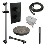 Brauer Stripe thermostatische inbouw regendouche 3-weg rechthoekig SET 19 met 25 cm douchekop en rechte muurarm en staaf handdouche en doucheslang en geïntegreerde glijstang mat zwart | Mat zwart | Ja | Rechte wandarm | Staafhanddouche Brauer Brauer Stripe thermostatische inbouw regendouche 3-weg rechthoekig SET 19 met 25 cm douchekop en rechte muurarm en staaf handdouche en doucheslang en geïntegreerde glijstang mat zwart | Mat zwart | Ja | Rechte wandarm | Staafhanddouche