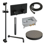 Brauer Stripe thermostatische inbouw regendouche met drukknoppen SET 32 met 25 cm douchekop en gebogen muurarm en staaf handdouche en doucheslang en geïntegreerde glijstang mat zwart | Mat zwart | Ja | Gebogen wandarm | Staafhanddouche Brauer Brauer Stripe thermostatische inbouw regendouche met drukknoppen SET 32 met 25 cm douchekop en gebogen muurarm en staaf handdouche en doucheslang en geïntegreerde glijstang mat zwart | Mat zwart | Ja | Gebogen wandarm | Staafhanddouche