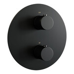 Brauer Stripe thermostatische inbouw regendouche 3-weg rond SET 40 met 25 cm douchekop en rechte muurarm en 3-standen handdouche en doucheslang en wandaansluitbocht mat zwart | Mat zwart | Nee | Rechte wandarm | 3-standen handdouche Brauer Brauer Stripe thermostatische inbouw regendouche 3-weg rond SET 40 met 25 cm douchekop en rechte muurarm en 3-standen handdouche en doucheslang en wandaansluitbocht mat zwart | Mat zwart | Nee | Rechte wandarm | 3-standen handdouche