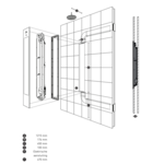 Sunshower Sunshower Pure XL - inbouw - Half Body | Organic Grey