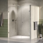 Brauer Void Carving nis draaideur 2-delig 160x200cm knop midden - geborsteld RVS PVD Brauer Brauer Void Carving nis draaideur 2-delig 160x200cm knop midden - geborsteld RVS PVD