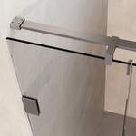 Brauer Void Carving nis draaideur 2-delig 160x200cm knop midden - geborsteld RVS PVD Brauer Brauer Void Carving nis draaideur 2-delig 160x200cm knop midden - geborsteld RVS PVD