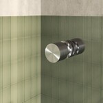 Brauer Void Carving nis draaideur 2-delig 160x200cm knop midden - geborsteld RVS PVD Brauer Brauer Void Carving nis draaideur 2-delig 160x200cm knop midden - geborsteld RVS PVD