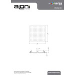 Solidline Vierkante inbouw douchekop Gun metal 30x30cm Solidline Solidline Vierkante inbouw douchekop Gun metal 30x30cm